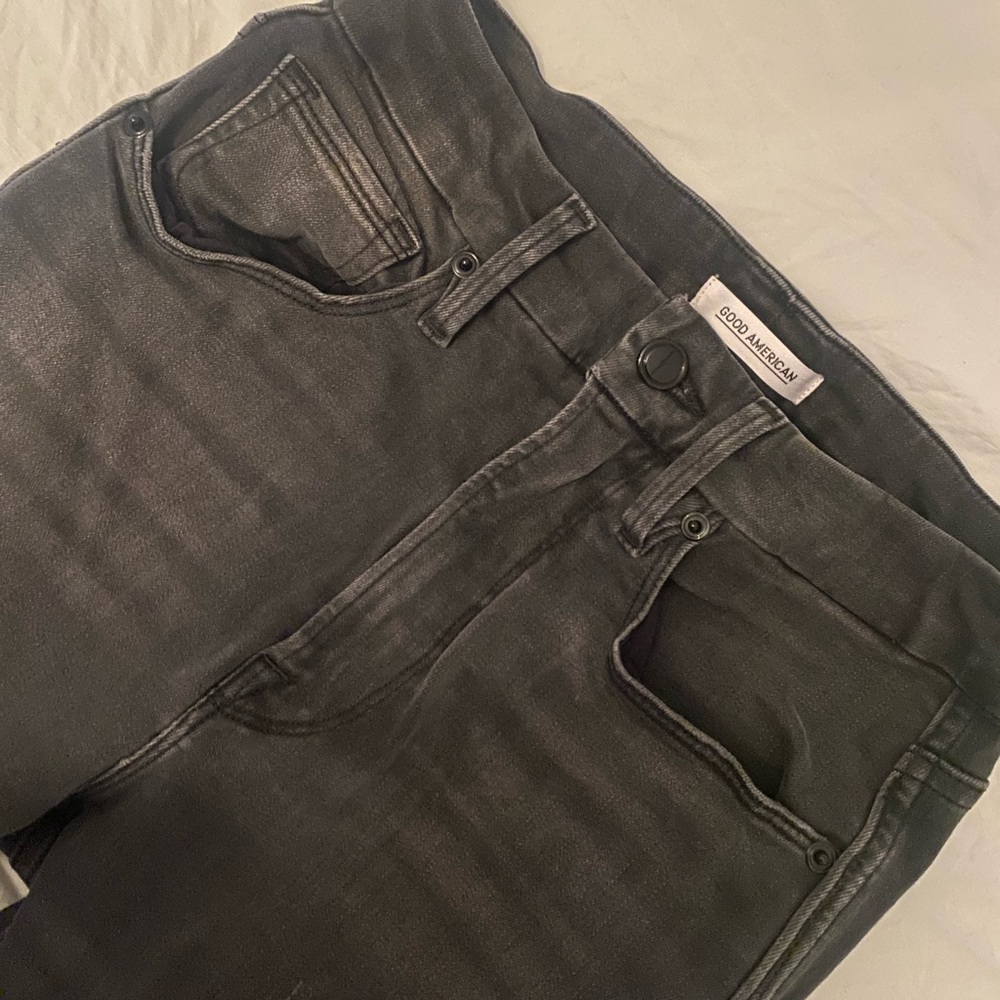 Good American high wasted black jeans